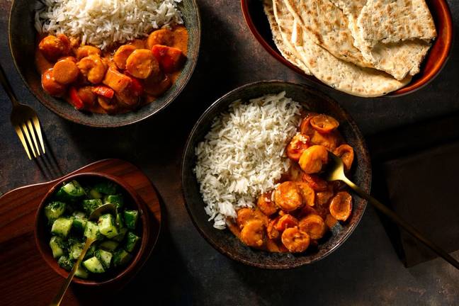Tikka masala på räkor