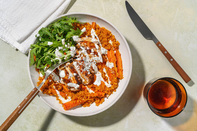 Herby Chicken Thighs and Chermoula Couscous