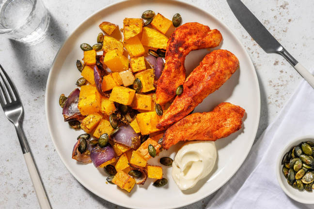 Petto di pollo dorato alla paprika dolce