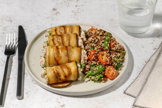Melanzane alla Toscana: Berenjena con ricotta y tomate seco