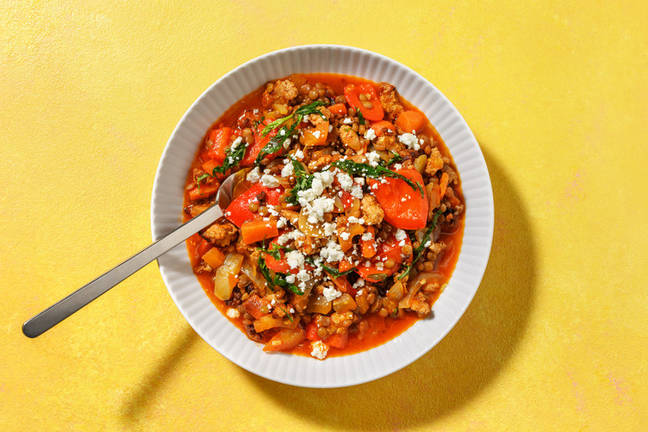 Rask italiensk svinekjøtt- og linsesuppe