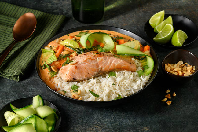 Thai-inspireret  laksekarry
