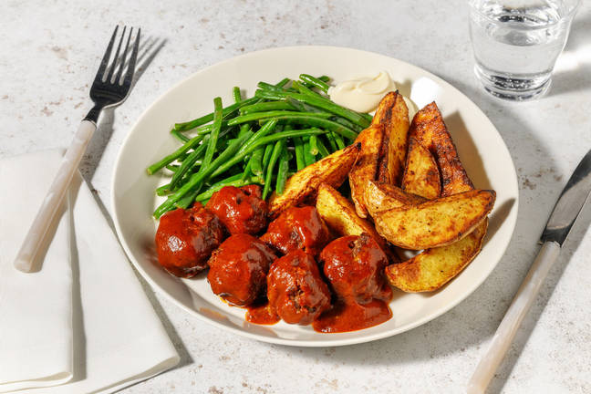 Boulettes de cerf en sauce BBQ au curry