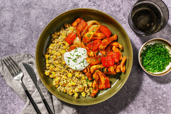 Saftiges Hähnchen-Paprika-Gulasch