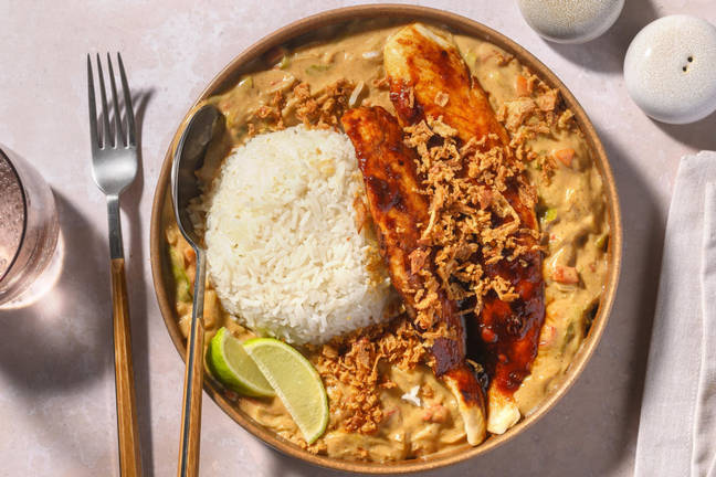 Pangasiusfilet met romige groentecurry