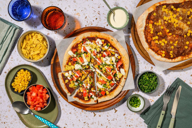 Texmexpizza med tortillacrunch