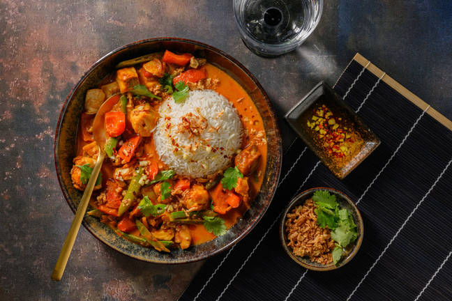 Thaicurry med hvid fisk og kokosmælk