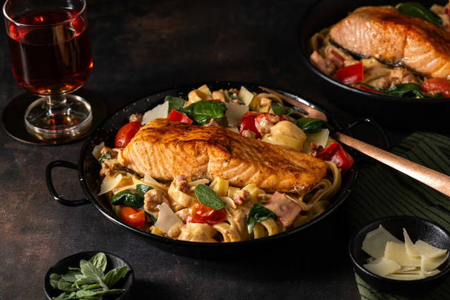 Toskansk laks og kremet tagliatelle