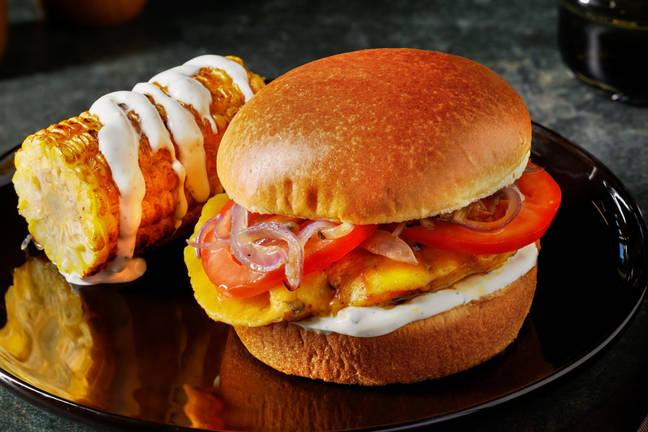 Chicken Cheese Burger mit Ranchdressing