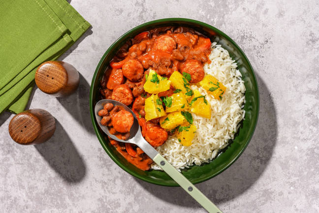 Feijoada Inspired Smoked Sausage & Black Bean Bowl