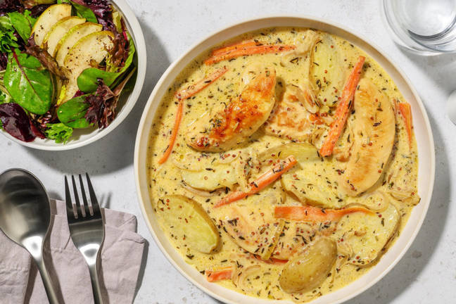 Franskinspirerad one-pot på kyckling