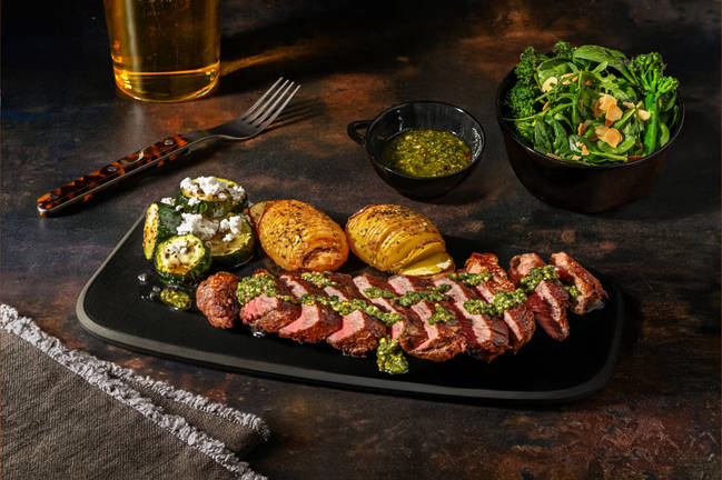 Luxe Mojo Verde-Topped Porterhouse Steak