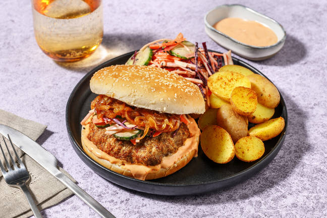 Burger à la coréenne & mayonnaise à la sriracha