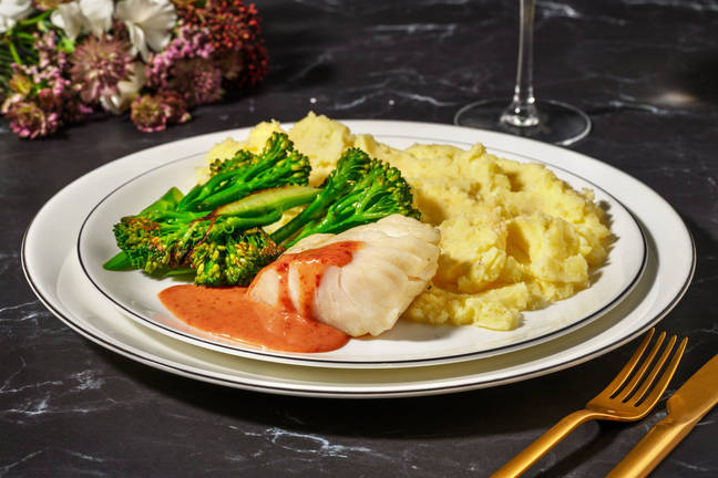 Bacalao con salsa de sobrasada de Mallorca y miel 