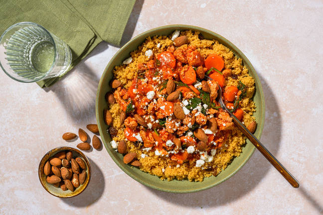 Kruidige couscous met varkensworst