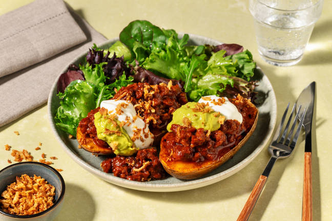 BBQ Cajun Beef Loaded Jacket Potato 