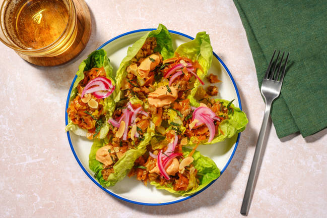 Ssam coreano de cerdo y almendras