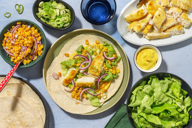 Fish Tacos with Rogan Josh Aioli 