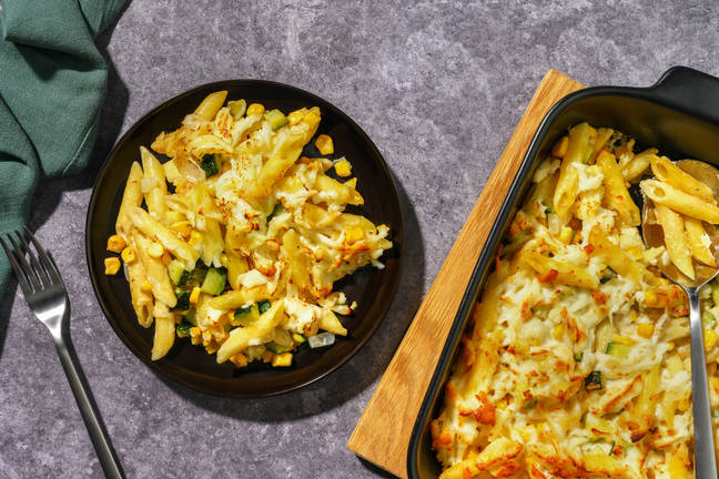 Pastagrateng med squash og mais