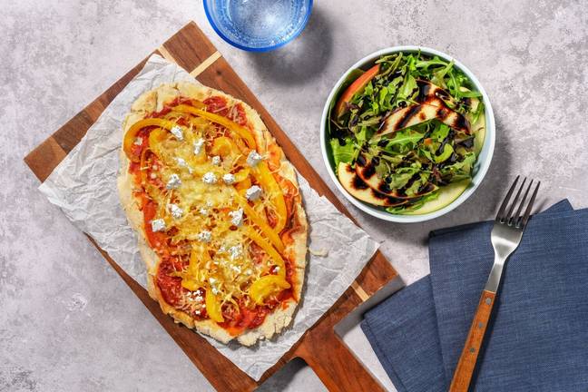 Middle Eastern Inspired Cheesy Harissa Naanizza