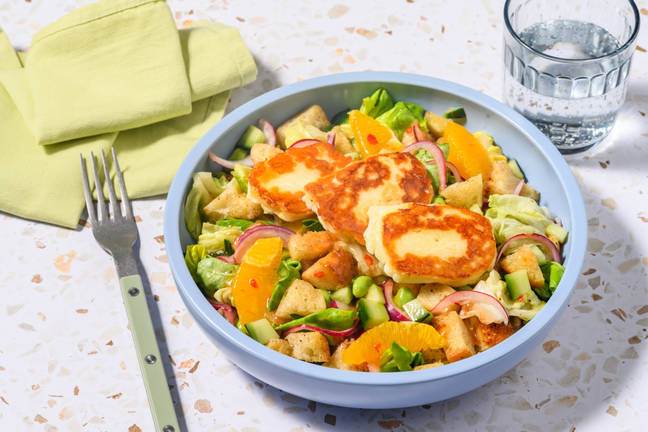 Golden Cheese and Orange Salad