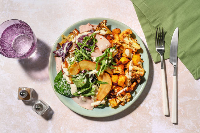 Blumenkohlsalat mit Krustenschinken