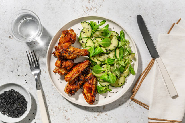 Alitas de pollo en nuestro escabeche asiático