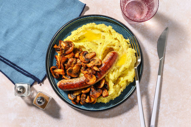 Saucisse de Toulouse & purée au cantal AOP