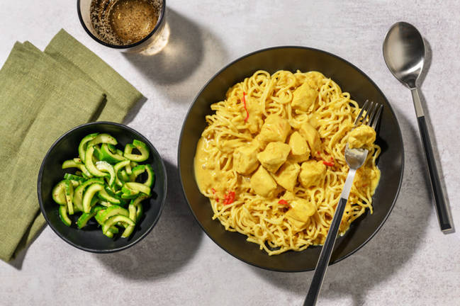 Wok au poulet coco épicé façon bicol