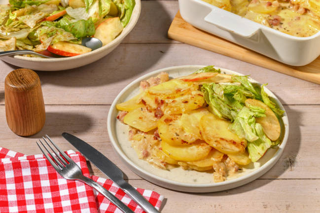 Racliflette aux lardons & pommes de terre