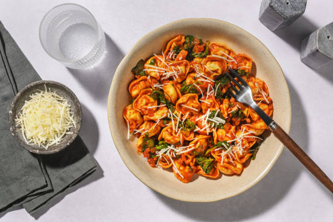 Tortelloni épicés champis all'amatriciana