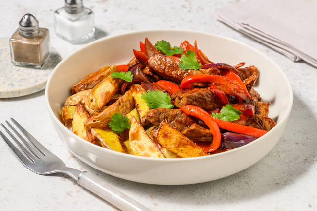 Bœuf sauté façon lomo saltado péruvien