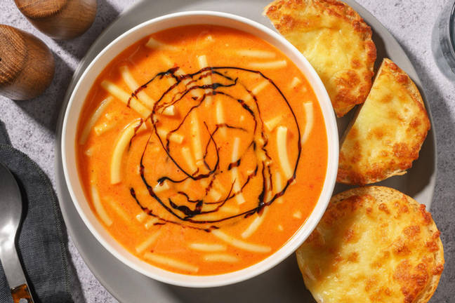 Soppa på ugnrostade tomater