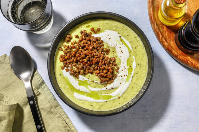 Crema casera de calabacín y manzana