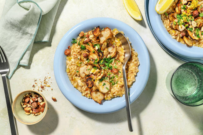 Risotto aux topinambours & poireau