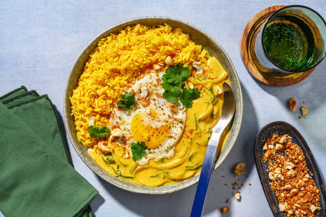 Curry coco d'épinards & noix de cajou