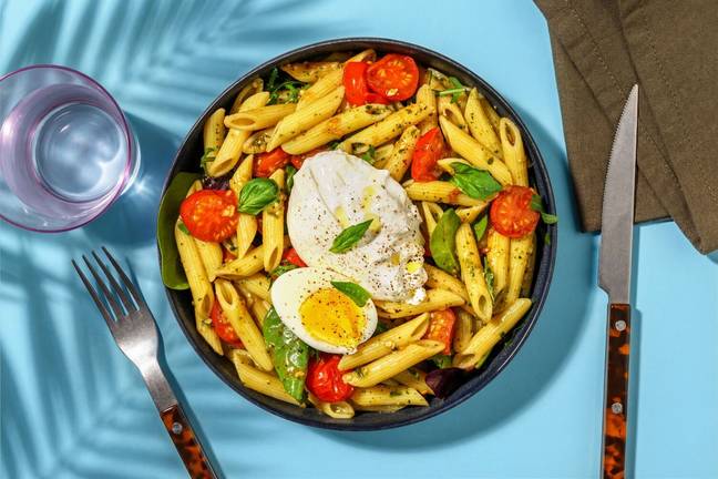 La Puglia : penne, burrata & crème de basilic