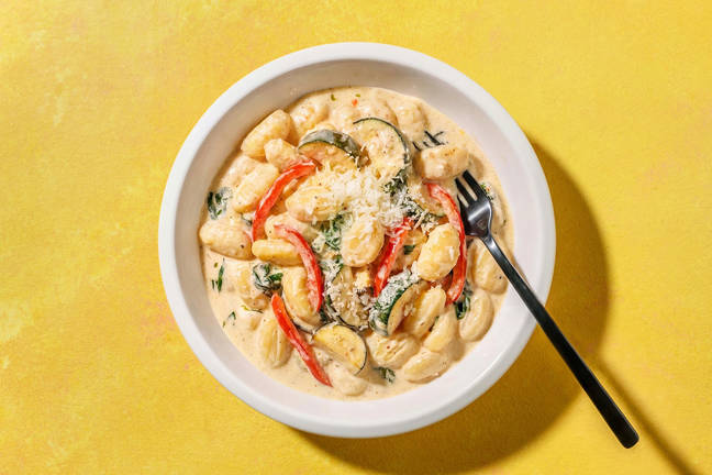 Gnocchi flash à la crème de basilic & pecorino