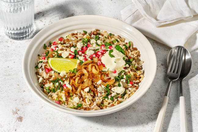 Mjadra libanaise : lentilles & oignon