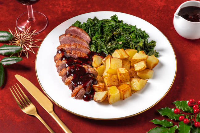 Duck Breast in Balsamic Cranberry Sauce