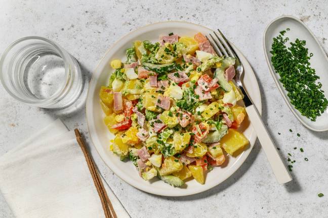 Salade façon piémontaise au jambon & tomate