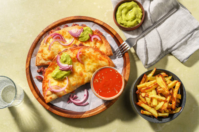 Cheesy quesadillas haricots & cheddar