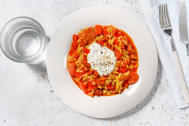 One pot : orzo & chorizo à la mexicaine