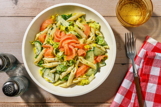 Salade de pâtes & saumon fumé façon bistrot