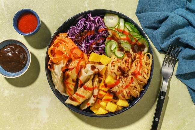 Pokebowl med grönsaksgyoza