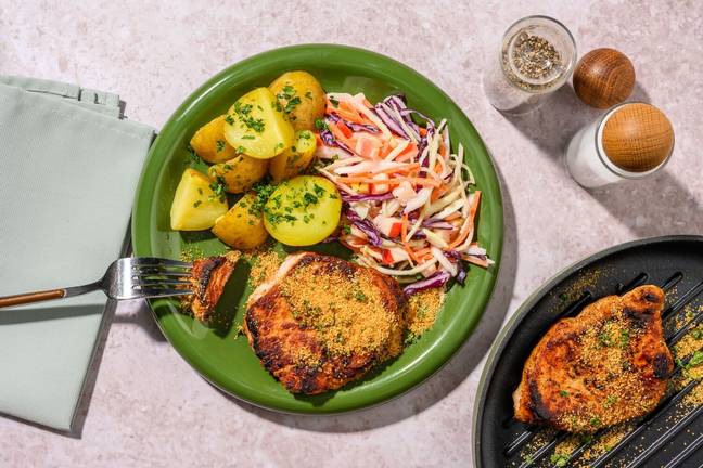 Schweineschnitzel mit Knusperbrösel-Topping