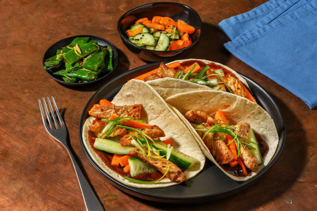 Tacos de cerdo al estilo pekinés