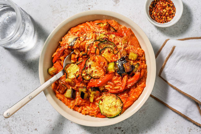 Hearty Ratatouille Inspired Orzo