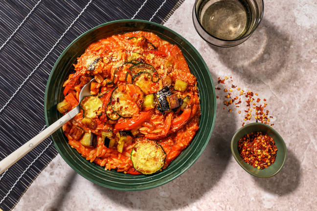 Hearty Ratatouille Inspired Orzo