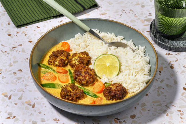 Speedy Thai Yellow Lamb Meatball Curry